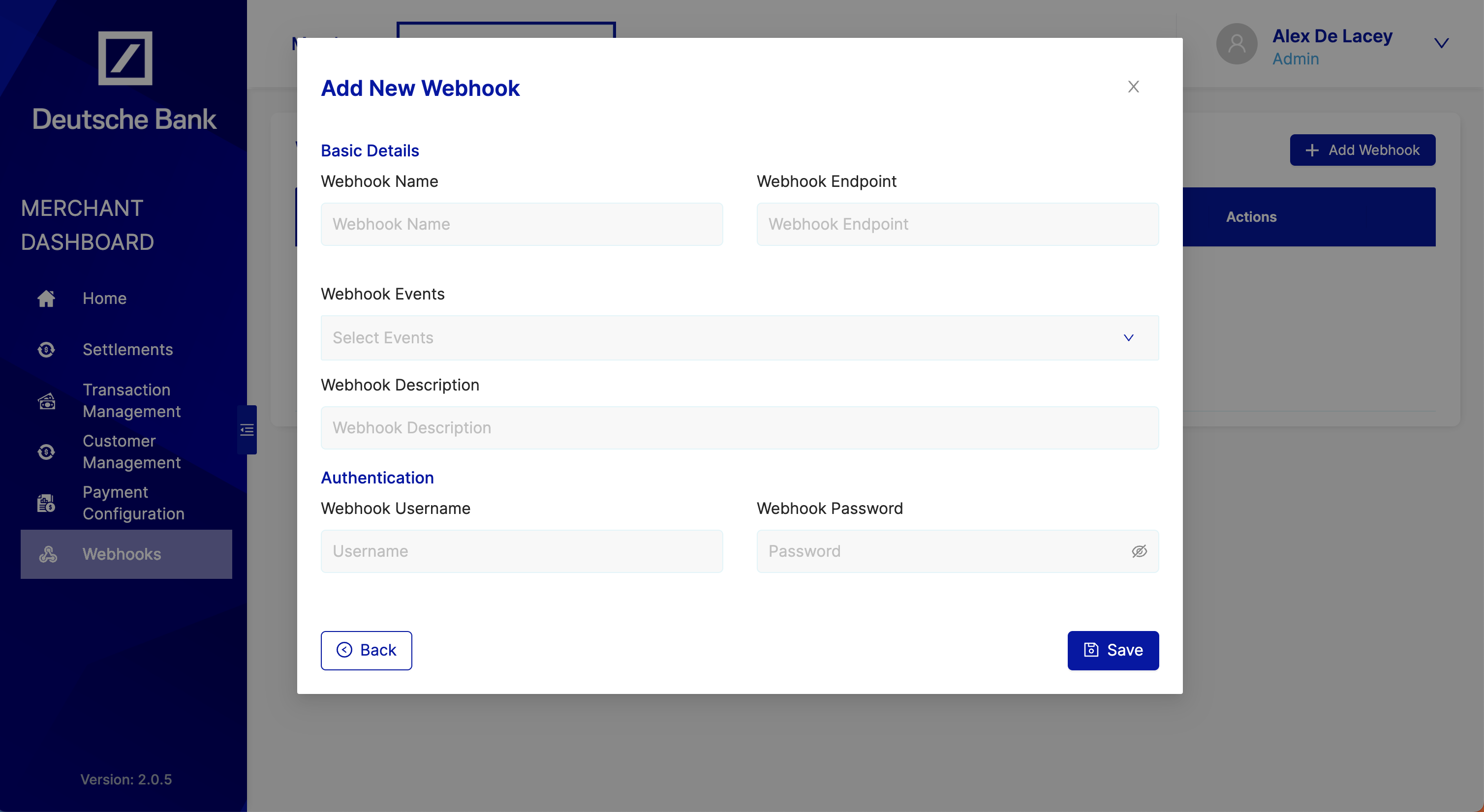 Setting up a webhook